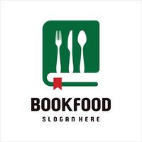 libro comida logo diseño modelo vector