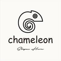 simple Chameleon Logo Design Template vector