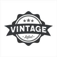 vintage badge, retro brand name company logo design template vector