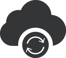 Cloud icon symbol image. Illustration of the hosting storage design vector