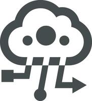 Cloud icon symbol image. Illustration of the hosting storage design vector