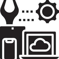 Cloud icon symbol image. Illustration of the hosting storage design vector