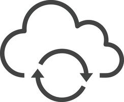 Cloud icon symbol image. Illustration of the hosting storage design vector