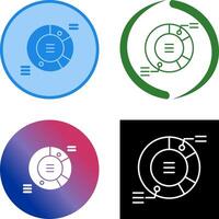 diseño de icono de gráfico circular vector