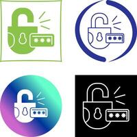 Unlock Icon Design vector