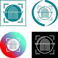 Fingerprint Scanner Icon Design vector