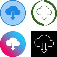 Download from Cloud Icon Design vector