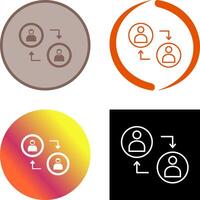 Connected Profiles Icon Design vector