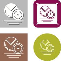 Pie Chart Icon Design vector