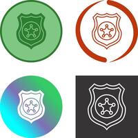 Police shield Icon Design vector