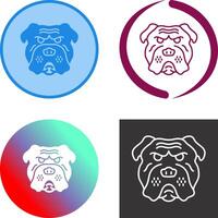 buldog icono diseño vector