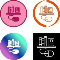 Digital Library Icon Design vector