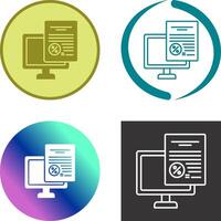 Online Tax Icon Design vector