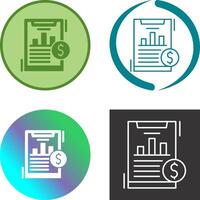 Financial Analytics Icon Design vector