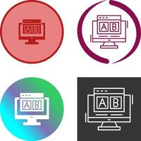 AB Testing Icon Design vector