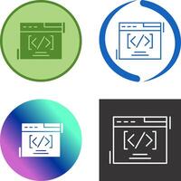 diseño de icono de codificación web vector