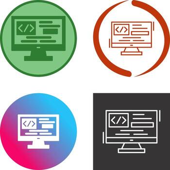 Coding Icon Design vector