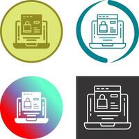 Online Shopping Icon Design vector