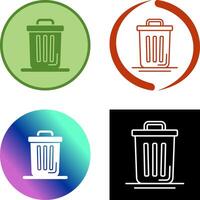 Trash Can Icon Design vector