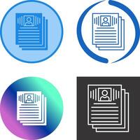 Resume Icon Design vector