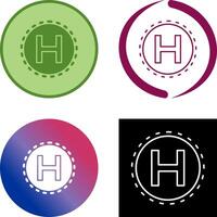 Helipad Icon Design vector