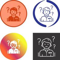 Confuse Icon Design vector