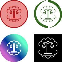 Justice Scale Icon Design vector