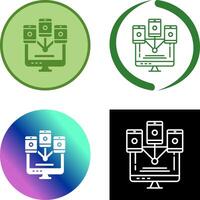 computadora redes icono diseño vector