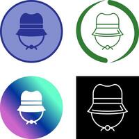 cámping sombrero icono diseño vector