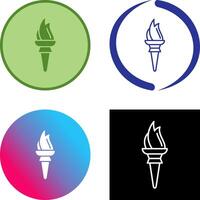 Torch Icon Design vector