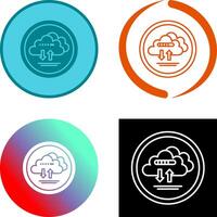 Cloud Data Icon Design vector