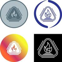 Caution Fire Icon Design vector