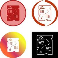 Treasure Map Icon Design vector