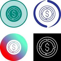 diseño de icono de gráfico circular vector