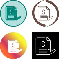 Invoice Icon Design vector