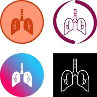 Lung Icon Design vector