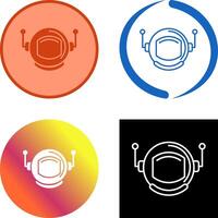 Astronaut Helmate Icon Design vector