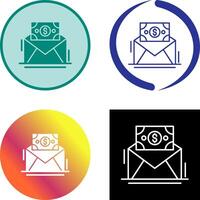 Mail Coin Icon Design vector