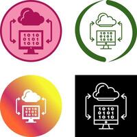 diseño de icono de codificación en la nube vector