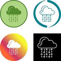 diseño de icono de codificación en la nube vector