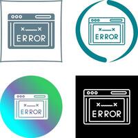 Error Code Icon Design vector