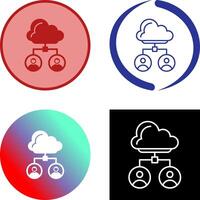 diseño de icono de nube vector