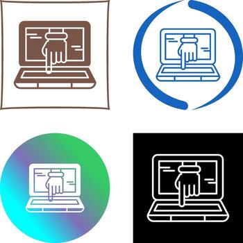 Computer Hacking Icon Design vector