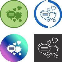 Love Chat Icon Design vector