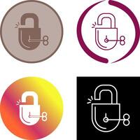 Unlock Icon Design vector