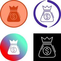 Money Bag Icon Design vector