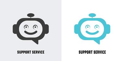 Chatbot support character symbol design vector