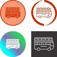 diseño de icono de autobús doble vector