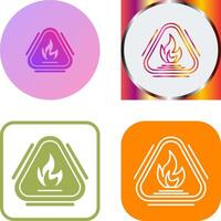 Caution Fire Icon Design vector