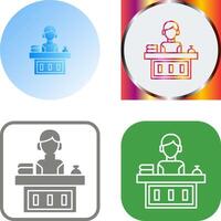 Office Reception Icon Design vector